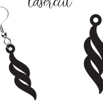 Intra απο ξύλο plywood 3mm-4mm πάχος - Σκουλαρίκι LaserCut - Πακέτο υ Lasercut Δίασταση 3x3 cm INTRAFABR-117206729 - Image 7