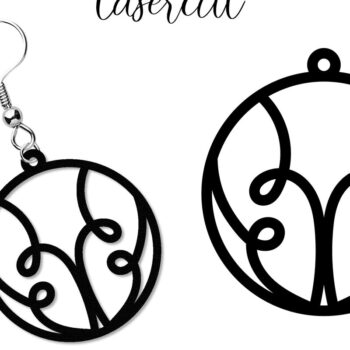 Intra απο ξύλο plywood 3mm-4mm πάχος - Σκουλαρίκι LaserCut - Πρότυπο Lasercut Δίασταση 3x3 cm INTRAFABR-118291476 - Image 9