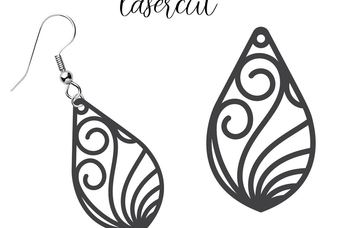 Intra απο ξύλο plywood 3mm-4mm πάχος - Σκουλαρίκι LaserCut  Δίασταση 3x3 cm INTRAFABR-116340247