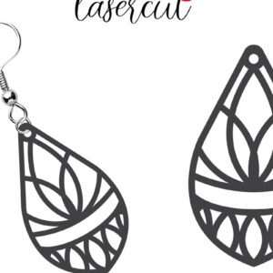 Intra απο ξύλο plywood 3mm-4mm πάχος - Σκουλαρίκι LaserCut  Δίασταση 3x3 cm INTRAFABR-116340271