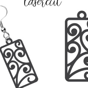 Intra απο ξύλο plywood 3mm-4mm πάχος - Σκουλαρίκι LaserCut  Δίασταση 3x3 cm INTRAFABR-116340400