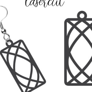 Intra απο ξύλο plywood 3mm-4mm πάχος - Σκουλαρίκι LaserCut  Δίασταση 3x3 cm INTRAFABR-116340408