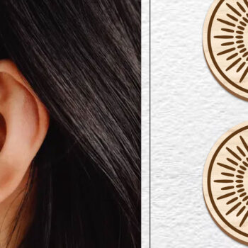 Intra απο ξύλο plywood 3mm-4mm πάχος - Σκουλαρίκια μαγνήτης κοπής λέιζερ | Καρφιά Δίασταση 3x3 cm INTRAFABR-101558803 - Image 1