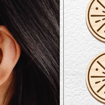 Intra απο ξύλο plywood 3mm-4mm πάχος - Σκουλαρίκια μαγνήτης κοπής λέιζερ | Καρφιά Δίασταση 3x3 cm INTRAFABR-101558677 - Image 1