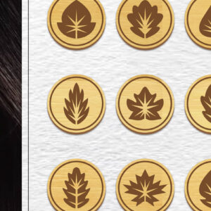 Intra απο ξύλο plywood 3mm-4mm πάχος - Σκουλαρίκι Μαγνητισμός Φύλλα Δέσμη Lasercut Δίασταση 3x3 cm INTRAFABR-101769573