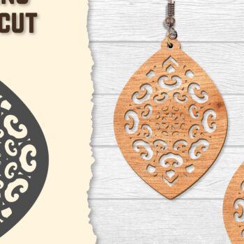 Intra απο ξύλο plywood 3mm-4mm πάχος - Σκουλαρίκια Mandala Lasercut BNDLES Δίασταση 3x3 cm INTRAFABR-120627176 - Image 8