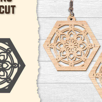 Intra απο ξύλο plywood 3mm-4mm πάχος - Σκουλαρίκια Mandala Lasercut BNDLES Δίασταση 3x3 cm INTRAFABR-120627178 - Image 7