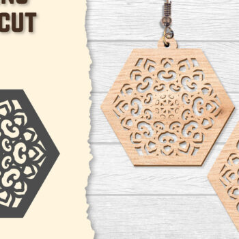 Intra απο ξύλο plywood 3mm-4mm πάχος - Σκουλαρίκια Mandala Lasercut BNDLES Δίασταση 3x3 cm INTRAFABR-120627178 - Image 8