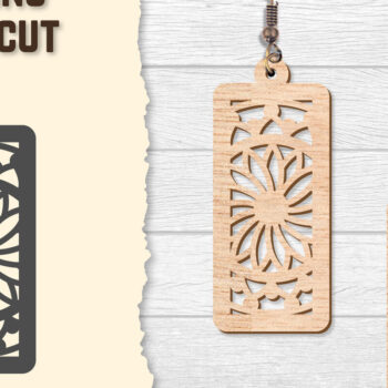 Intra απο ξύλο plywood 3mm-4mm πάχος - Σκουλαρίκια Mandala Lasercut BNDLES Δίασταση 3x3 cm INTRAFABR-120627177 - Image 2