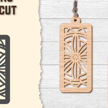 Intra απο ξύλο plywood 3mm-4mm πάχος - Σκουλαρίκια Mandala Lasercut BNDLES Δίασταση 3x3 cm INTRAFABR-120627177 - Image 5