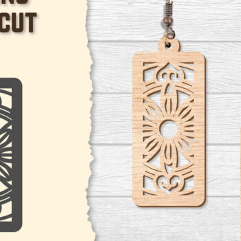 Intra απο ξύλο plywood 3mm-4mm πάχος - Σκουλαρίκια Mandala Lasercut BNDLES Δίασταση 3x3 cm INTRAFABR-120627177 - Image 6