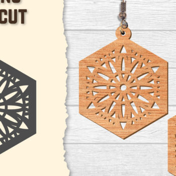 Intra απο ξύλο plywood 3mm-4mm πάχος - Σκουλαρίκια Mandala Lasercut BNDLES Δίασταση 3x3 cm INTRAFABR-120627179 - Image 4