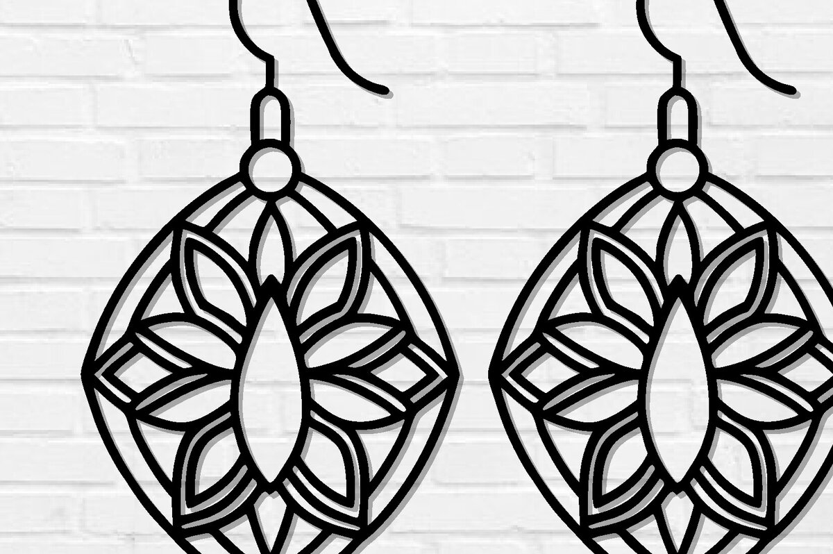 Intra απο ξύλο plywood 3mm-4mm πάχος - Σκουλαρίκια Μεταλλικά Αρχεία Τέχνης Τοίχου με Λέιζερ Δίασταση 3x3 cm INTRAFABR-115913269