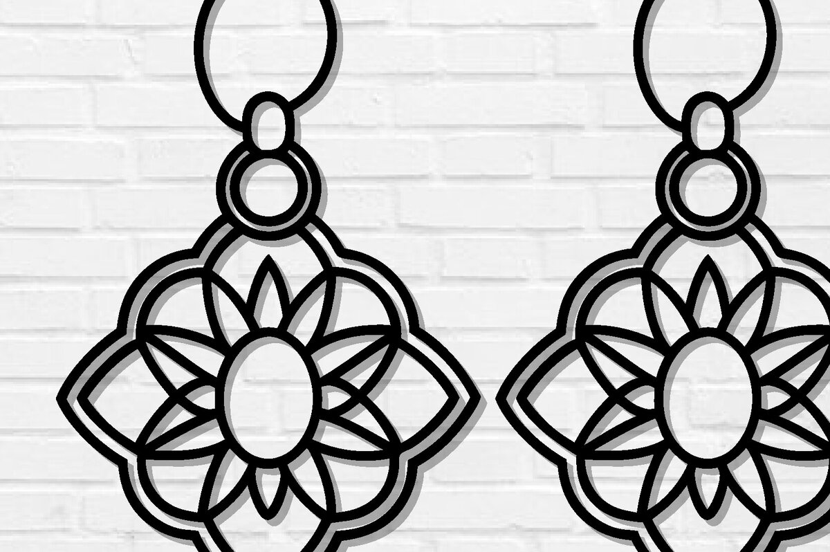 Intra απο ξύλο plywood 3mm-4mm πάχος - Σκουλαρίκια Μεταλλικά Αρχεία Τέχνης Τοίχου με Λέιζερ Δίασταση 3x3 cm INTRAFABR-115913776