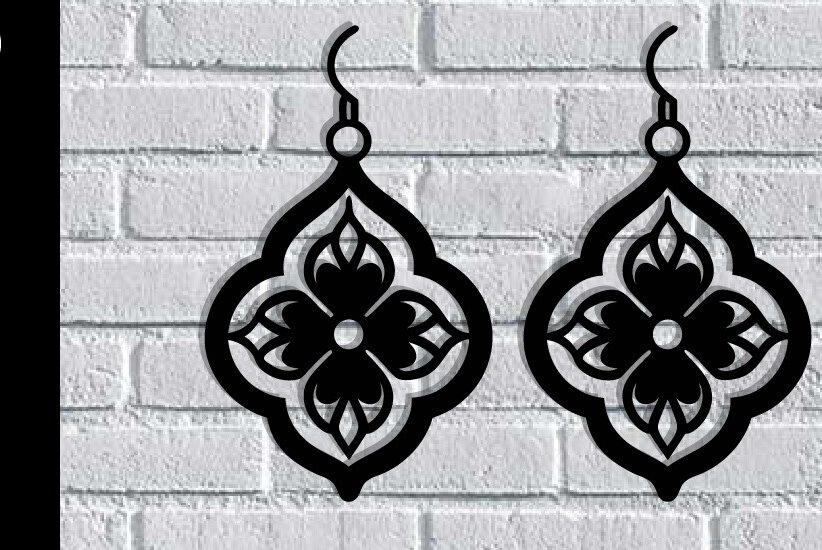 Intra απο ξύλο plywood 3mm-4mm πάχος - Σκουλαρίκια Μεταλλικά Αρχεία Τέχνης Τοίχου με Λέιζερ Δίασταση 3x3 cm INTRAFABR-116682786