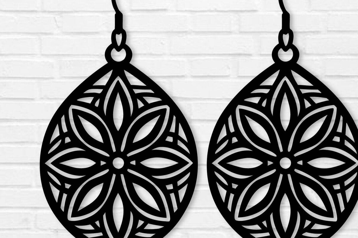 Intra απο ξύλο plywood 3mm-4mm πάχος - Σκουλαρίκια Μεταλλικά Αρχεία Τέχνης Τοίχου με Λέιζερ Δίασταση 3x3 cm INTRAFABR-109721456