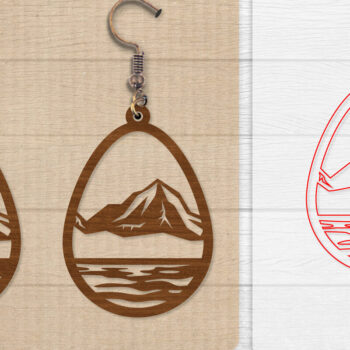 Intra απο ξύλο plywood 3mm-4mm πάχος - Σκουλαρίκι Mountain Lasercut BNDLE 12 Δίασταση 3x3 cm INTRAFABR-114654284 - Image 10