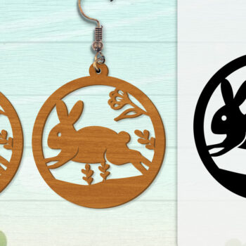 Intra απο ξύλο plywood 3mm-4mm πάχος - Σκουλαρίκι Rabbit Lasercut | Καλό Πάσχα Δίασταση 3x3 cm INTRAFABR-116735627 - Image 10