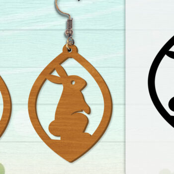 Intra απο ξύλο plywood 3mm-4mm πάχος - Σκουλαρίκι Rabbit Lasercut | Καλό Πάσχα Δίασταση 3x3 cm INTRAFABR-116735632 - Image 7