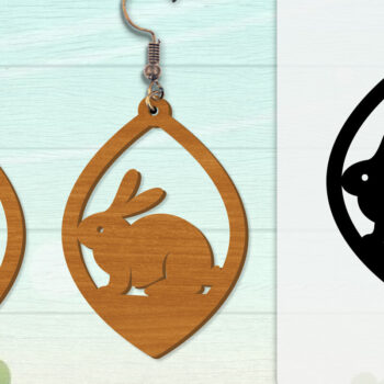 Intra απο ξύλο plywood 3mm-4mm πάχος - Σκουλαρίκι Rabbit Lasercut | Καλό Πάσχα Δίασταση 3x3 cm INTRAFABR-116735632 - Image 9