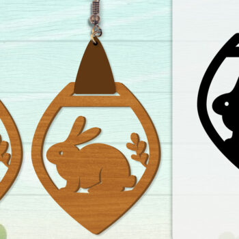 Intra απο ξύλο plywood 3mm-4mm πάχος - Σκουλαρίκι Rabbit Lasercut | Καλό Πάσχα Δίασταση 3x3 cm INTRAFABR-116735635 - Image 9