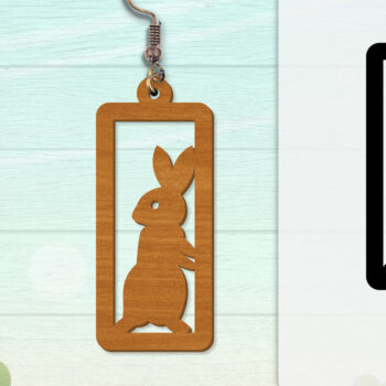 Intra απο ξύλο plywood 3mm-4mm πάχος - Σκουλαρίκι Rabbit Lasercut | Καλό Πάσχα Δίασταση 3x3 cm INTRAFABR-116735642 - Image 2