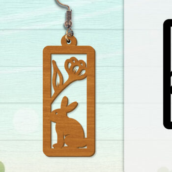 Intra απο ξύλο plywood 3mm-4mm πάχος - Σκουλαρίκι Rabbit Lasercut | Καλό Πάσχα Δίασταση 3x3 cm INTRAFABR-116735642 - Image 4