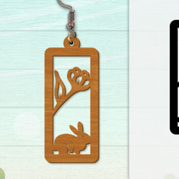 Intra απο ξύλο plywood 3mm-4mm πάχος - Σκουλαρίκι Rabbit Lasercut | Καλό Πάσχα Δίασταση 3x3 cm INTRAFABR-116735642 - Image 5