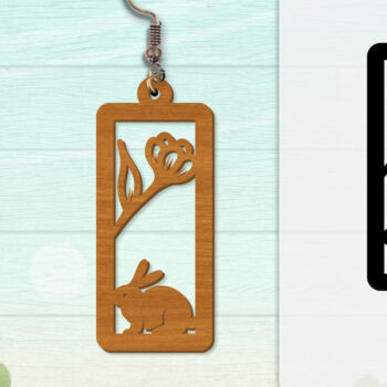 Intra απο ξύλο plywood 3mm-4mm πάχος - Σκουλαρίκι Rabbit Lasercut | Καλό Πάσχα Δίασταση 3x3 cm INTRAFABR-116735642 - Image 9