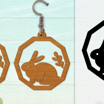 Intra απο ξύλο plywood 3mm-4mm πάχος - Σκουλαρίκι Rabbit Lasercut | Καλό Πάσχα Δίασταση 3x3 cm INTRAFABR-116735678 - Image 8