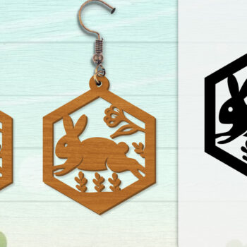 Intra απο ξύλο plywood 3mm-4mm πάχος - Σκουλαρίκι Rabbit Lasercut | Καλό Πάσχα Δίασταση 3x3 cm INTRAFABR-116735690 - Image 10