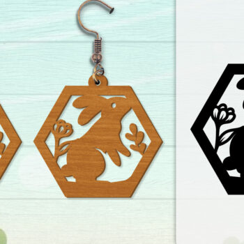 Intra απο ξύλο plywood 3mm-4mm πάχος - Σκουλαρίκι Rabbit Lasercut | Καλό Πάσχα Δίασταση 3x3 cm INTRAFABR-116735768 - Image 8