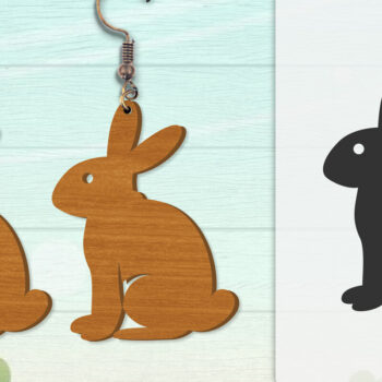 Intra απο ξύλο plywood 3mm-4mm πάχος - Σκουλαρίκι Rabbit Lasercut | Καλό Πάσχα Δίασταση 3x3 cm INTRAFABR-116735621 - Image 4