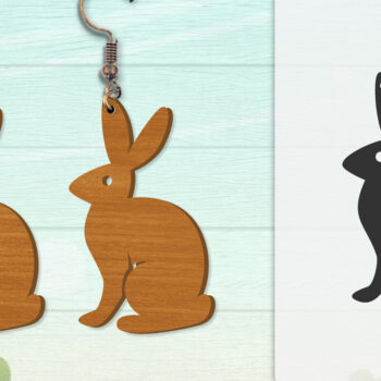 Intra απο ξύλο plywood 3mm-4mm πάχος - Σκουλαρίκι Rabbit Lasercut | Καλό Πάσχα Δίασταση 3x3 cm INTRAFABR-116735621 - Image 6