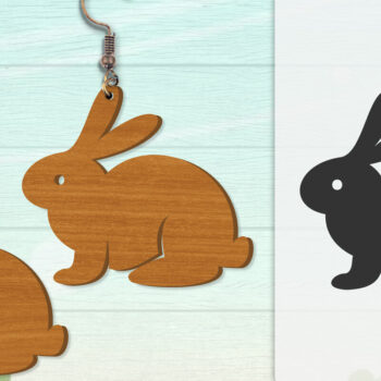 Intra απο ξύλο plywood 3mm-4mm πάχος - Σκουλαρίκι Rabbit Lasercut | Καλό Πάσχα Δίασταση 3x3 cm INTRAFABR-116735621 - Image 9