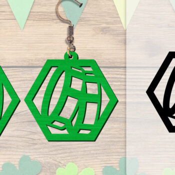 Intra απο ξύλο plywood 3mm-4mm πάχος - Σκουλαρίκια St Patrick's Day Lasercut BUNDLE Δίασταση 3x3 cm INTRAFABR-117784216 - Image 3