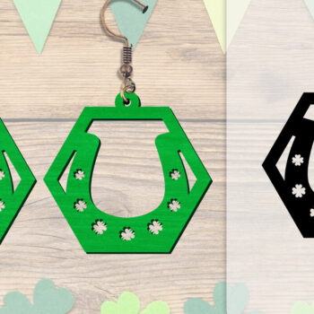 Intra απο ξύλο plywood 3mm-4mm πάχος - Σκουλαρίκια St Patrick's Day Lasercut BUNDLE Δίασταση 3x3 cm INTRAFABR-117784216 - Image 4