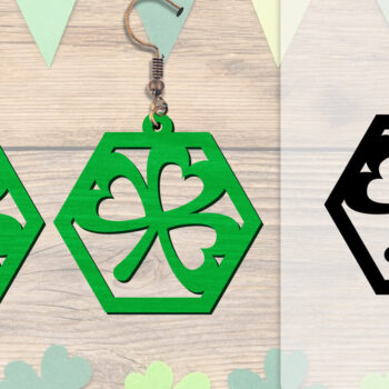 Intra απο ξύλο plywood 3mm-4mm πάχος - Σκουλαρίκια St Patrick's Day Lasercut BUNDLE Δίασταση 3x3 cm INTRAFABR-117784216 - Image 6