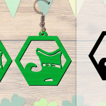 Intra απο ξύλο plywood 3mm-4mm πάχος - Σκουλαρίκια St Patrick's Day Lasercut BUNDLE Δίασταση 3x3 cm INTRAFABR-117784216 - Image 8