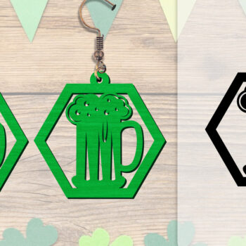 Intra απο ξύλο plywood 3mm-4mm πάχος - Σκουλαρίκια St Patrick's Day Lasercut BUNDLE Δίασταση 3x3 cm INTRAFABR-117784216 - Image 9