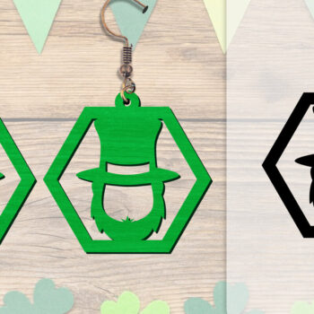 Intra απο ξύλο plywood 3mm-4mm πάχος - Σκουλαρίκια St Patrick's Day Lasercut BUNDLE Δίασταση 3x3 cm INTRAFABR-117784216 - Image 10