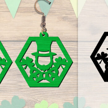 Intra απο ξύλο plywood 3mm-4mm πάχος - Σκουλαρίκια St Patrick's Day Lasercut BUNDLE Δίασταση 3x3 cm INTRAFABR-117784216 - Image 12