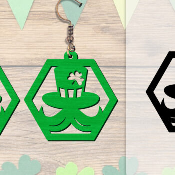 Intra απο ξύλο plywood 3mm-4mm πάχος - Σκουλαρίκια St Patrick's Day Lasercut BUNDLE Δίασταση 3x3 cm INTRAFABR-117784216 - Image 13