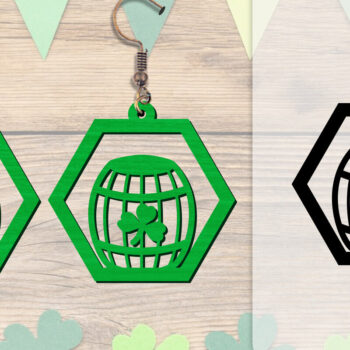 Intra απο ξύλο plywood 3mm-4mm πάχος - Σκουλαρίκια St Patrick's Day Lasercut BUNDLE Δίασταση 3x3 cm INTRAFABR-117784216 - Image 15