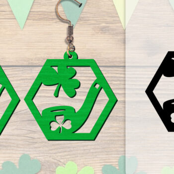 Intra απο ξύλο plywood 3mm-4mm πάχος - Σκουλαρίκια St Patrick's Day Lasercut BUNDLE Δίασταση 3x3 cm INTRAFABR-117784216 - Image 17