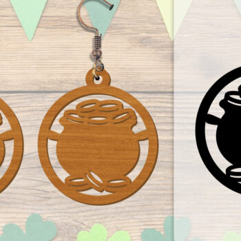 Intra απο ξύλο plywood 3mm-4mm πάχος - Σκουλαρίκια St Patrick's Day Lasercut BUNDLE Δίασταση 3x3 cm INTRAFABR-117784207 - Image 5
