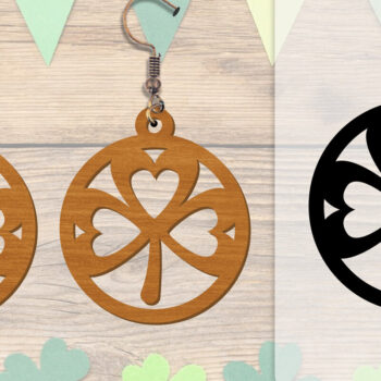 Intra απο ξύλο plywood 3mm-4mm πάχος - Σκουλαρίκια St Patrick's Day Lasercut BUNDLE Δίασταση 3x3 cm INTRAFABR-117784207 - Image 6