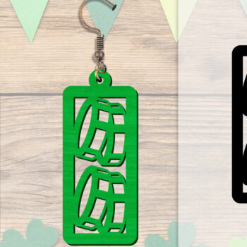 Intra απο ξύλο plywood 3mm-4mm πάχος - Σκουλαρίκια St Patrick's Day Lasercut BUNDLE Δίασταση 3x3 cm INTRAFABR-117784214 - Image 3