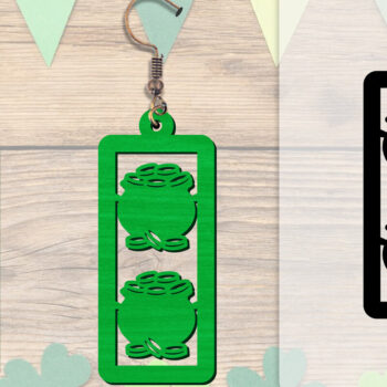 Intra απο ξύλο plywood 3mm-4mm πάχος - Σκουλαρίκια St Patrick's Day Lasercut BUNDLE Δίασταση 3x3 cm INTRAFABR-117784214 - Image 5