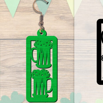 Intra απο ξύλο plywood 3mm-4mm πάχος - Σκουλαρίκια St Patrick's Day Lasercut BUNDLE Δίασταση 3x3 cm INTRAFABR-117784214 - Image 9